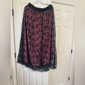 LuLaRoe Black and Pink Skirt